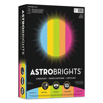 Astrobrights® Color Cardstock -"bright" Assortment, 65lb, 8.5 X 11, Assorted, 250-pack freeshipping - TVN Wholesale